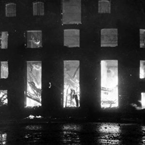 Fire at Great Tower Street, City of London, WW2