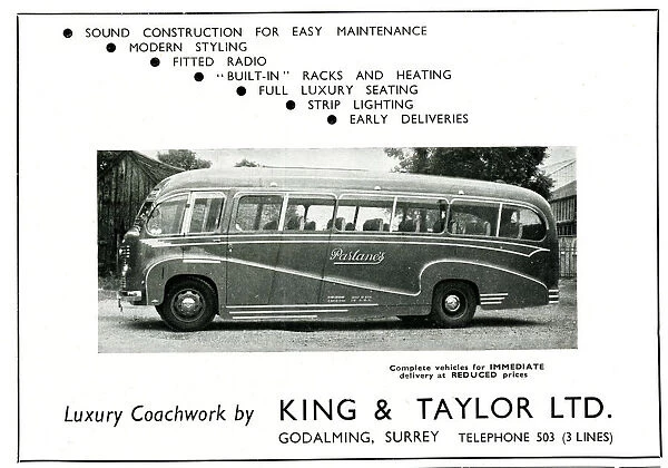Advert, King & Taylor Ltd, Godalming, Surrey