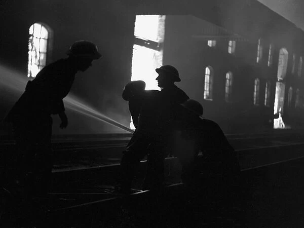 Blitz on London -- Blackfriars Goods Depot, WW2