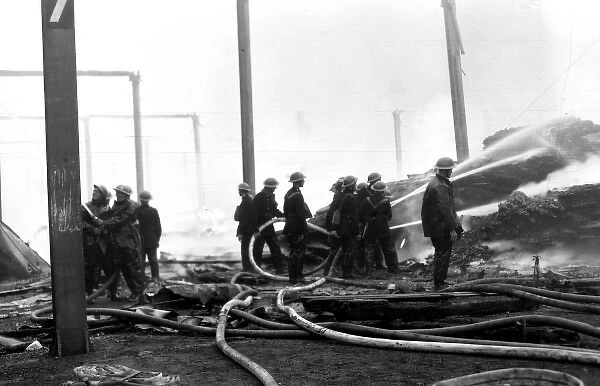 Blitz in London -- Surrey Docks, Rotherhithe, WW2