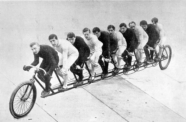 The Decemptuple, 10-seat bicycle, 1898
