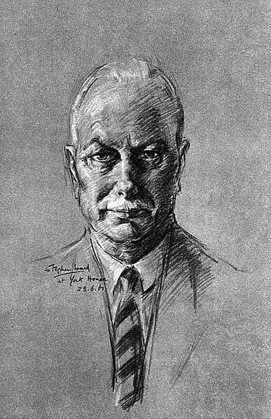 The Duke of Gloucester, as sketched by Stephen Ward, 1961