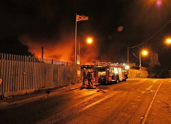 Firefighters respond to a fire, East London