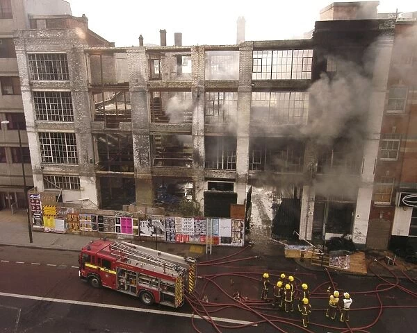 Firefighters at scene of fire in Commercial Road