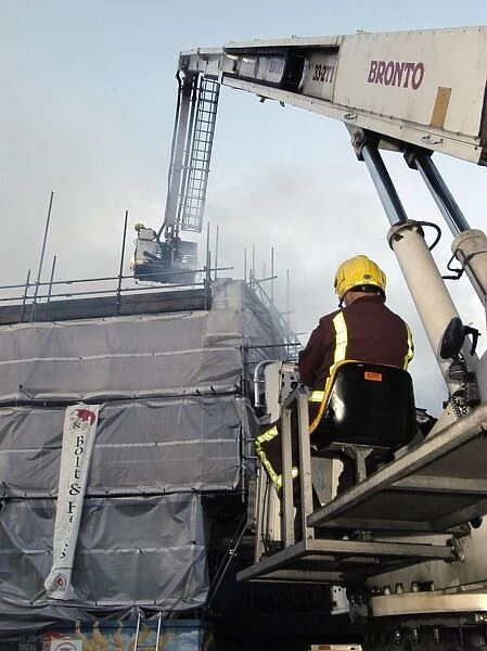Firefighters working at scene of fire in Walthamstow