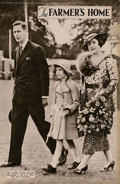 George VI & Queen Elizabeth, daughter Elizabeth at Richmond