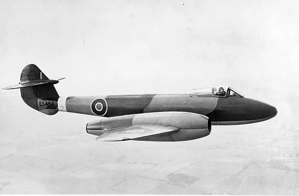 Gloster Meteor F4 EE454 in standard camouflage