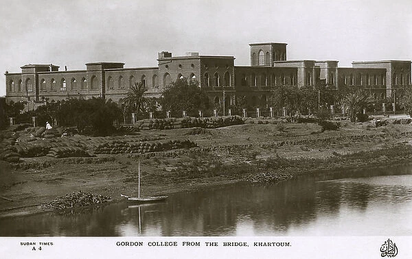 Gordon College from the Bridge, Khartoum, Sudan, Africa