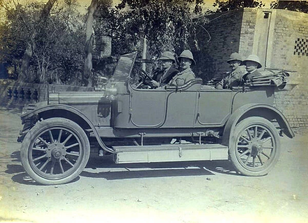 Government officials in a car, India