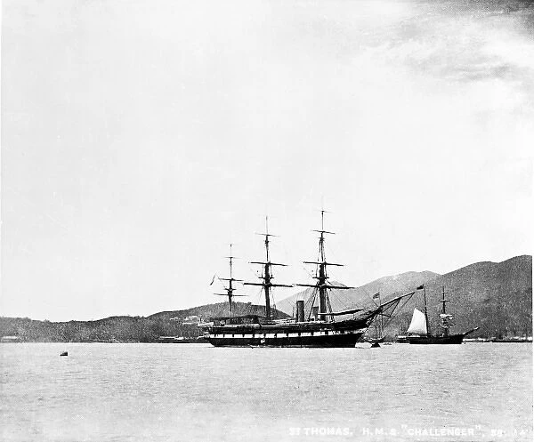 H. M.s Challenger at St. Thomas, West Indies