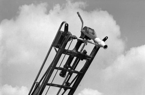 Head of a turntable ladder (TL) showing the TL monitor