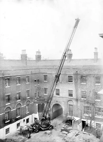 Horse drawn turntable-ladder at LFB HQ, Southwark