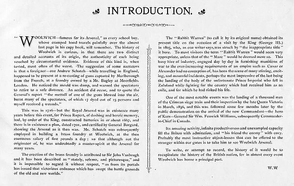 Introduction, Album of Views of Woolwich Arsenal