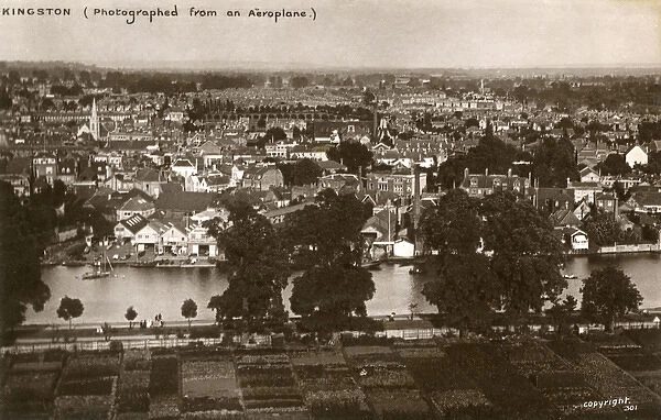 Kingston-upon-Thames - view from an aeroplane