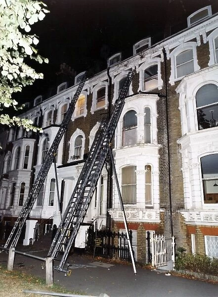 London Fire Brigade, Lacon ladders in use at house fire