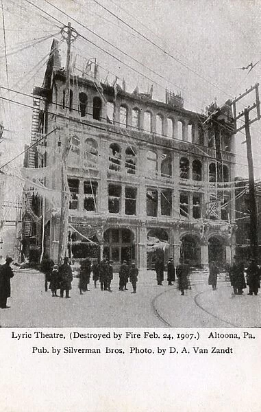 Lyric Theatre after a fire, Altoona, Pennsylvania, USA