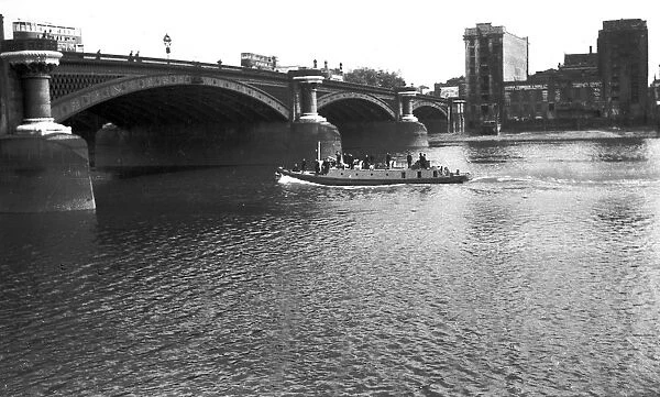 Massey Shaw fireboat on River Thames, London