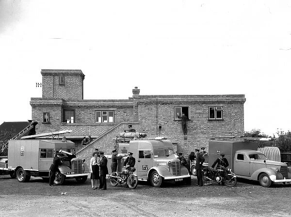 A newly built NFS (London Region) fire station, WW2