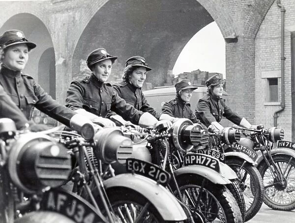 NFS women in dispatch rider training, WW2