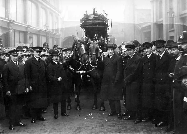 Last pair of horses used by London Fire Brigade