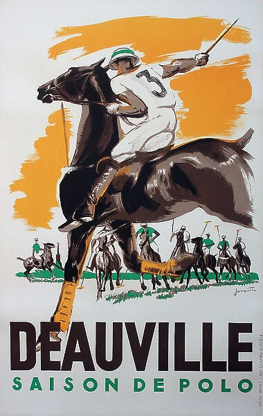 Poster, Polo season at Deauville, France