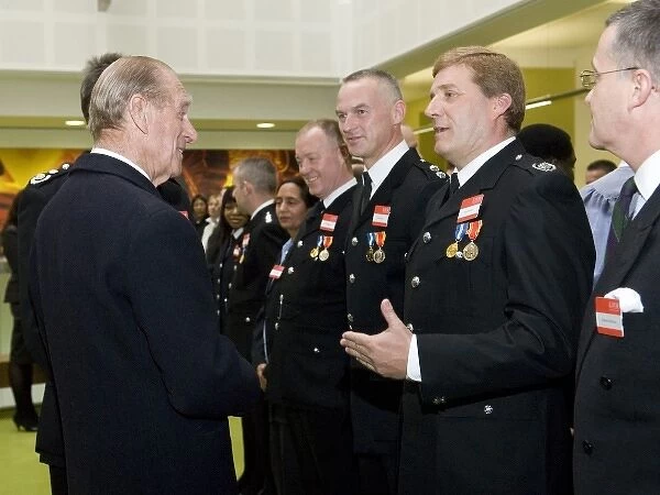 Prince Philip at new London Fire Brigade HQ