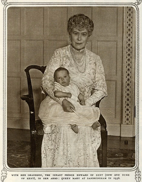 Queen Mary with grandchild Prince Edward