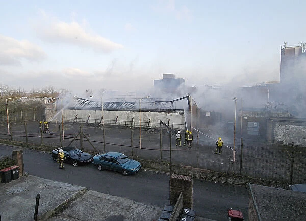 Scene of commercial fire in Edgware, North London