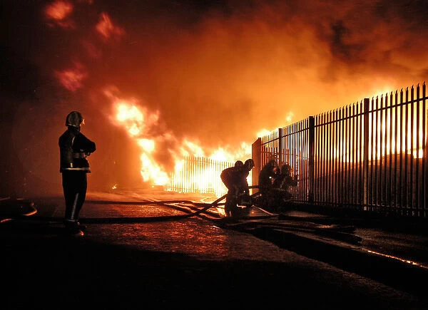 Scene of fire at commercial premises, Barking