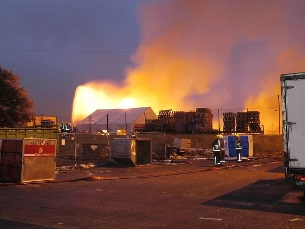Scene of fire at industrial site in Hayes, West London