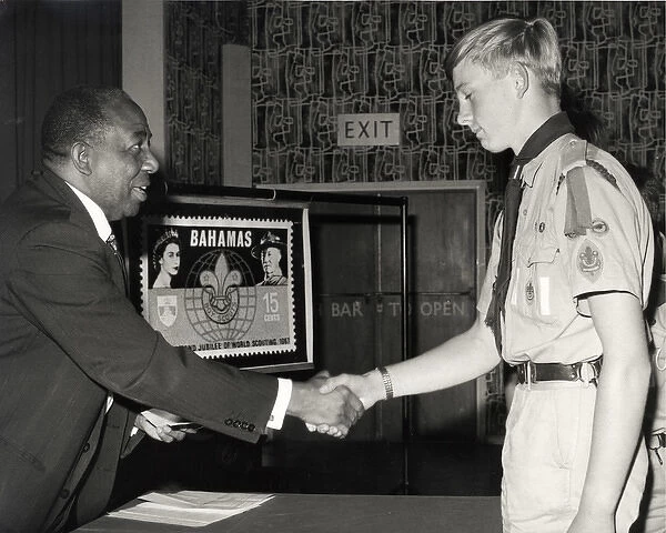 Sir Leary Constantine with boy scout