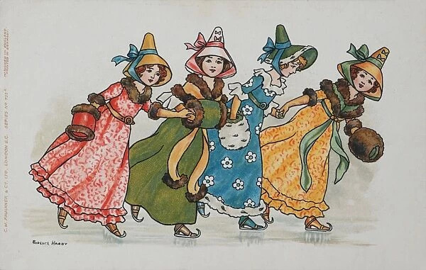 Skating girls by Florence Hardy
