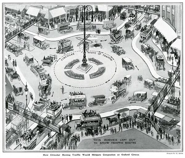 Solving Londons traffic problems, roundabouts 1924