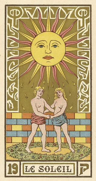 The Sun depicted on a Tarot card