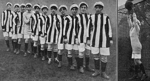 Unbeaten team of lady footballers, WWI