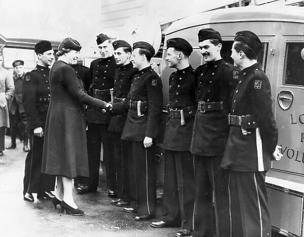 Volunteer firefighters help the war effort in London, WW2