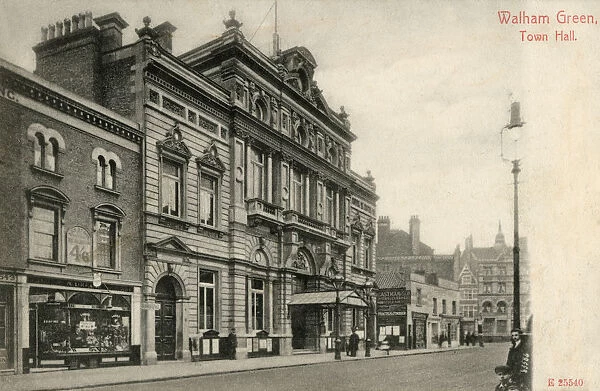 Walham Green, Fulham, London - Town Hall. Date: 1905