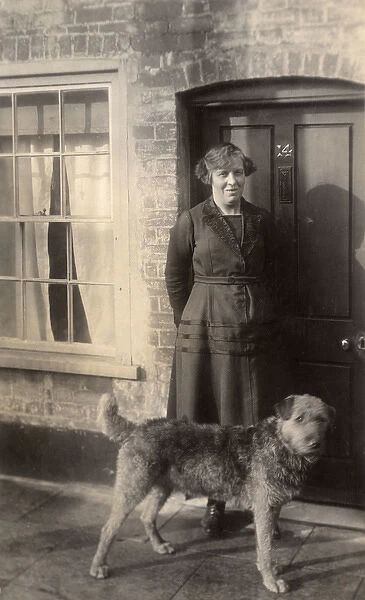Woman with Airedale