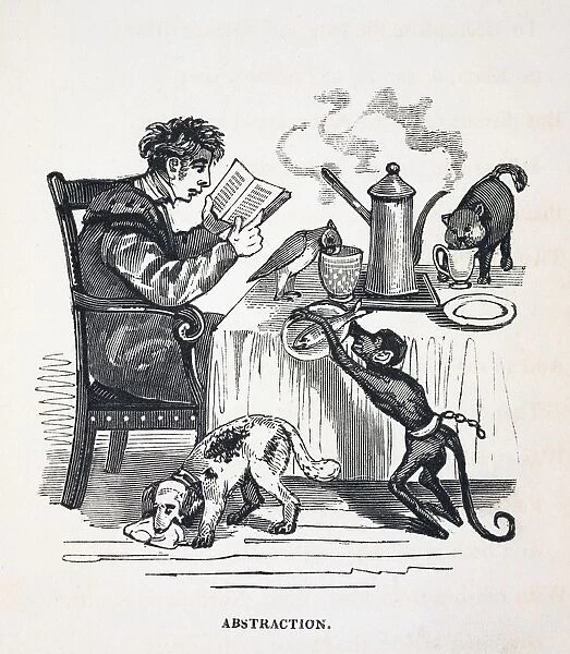 1836 Caricature of abesent minded prof
