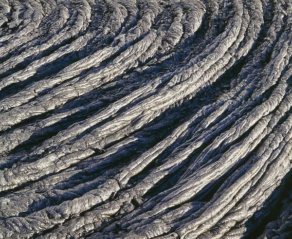 Cooled pahoehoe lava, Hawaii