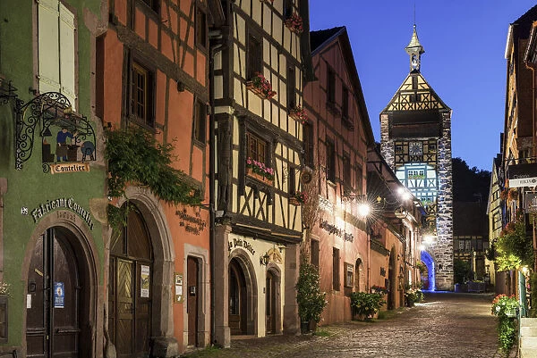Riquewihr at Night, Alsace, France