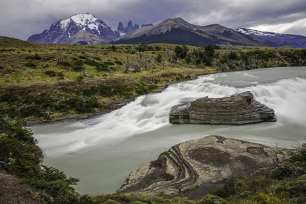 Paine Cascade, Torres del Paine National Park, Chile, Patagonia, South America
