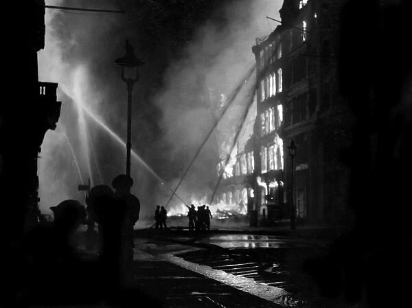 Blitz in the City of London - Queen Victoria Street, WW2