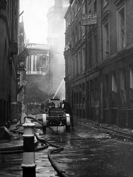Blitz in City of London - Watling Street, WW2