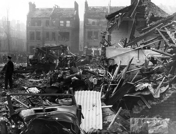 Blitz in London -- Mansfield Road sub-station, WW2