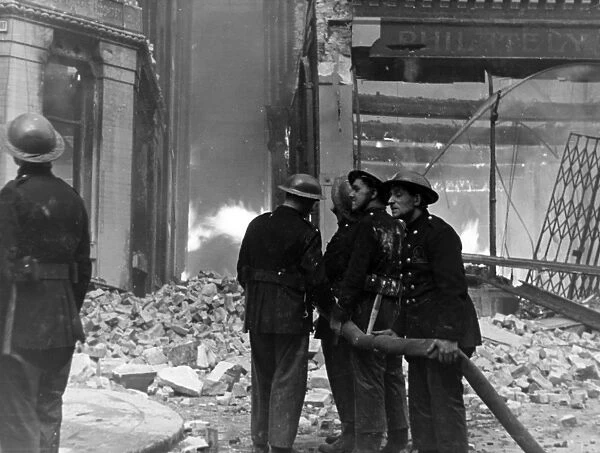 Blitz in London -- Shoe Lane and St Bride Street, WW2