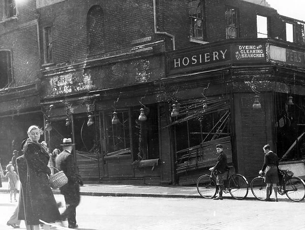 Blitz in London -- Tyler Street, Greenwich, WW2