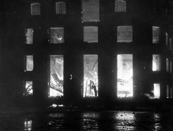 Fire at Great Tower Street, City of London, WW2