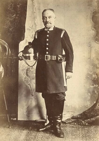 Fire officer in studio photograph