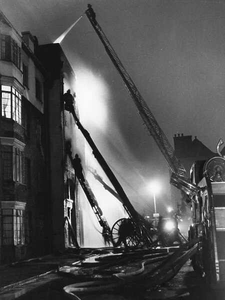 Firefighters in action, Fanshaw Street, London N1
